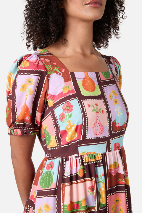 Blomvaser Midiklänning-1