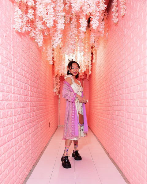 Sunflower Butterfly Sheer Crew-strumpa-6