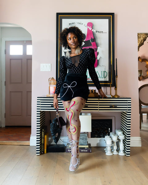 Drakens år Transparenta strumpbyxor-5