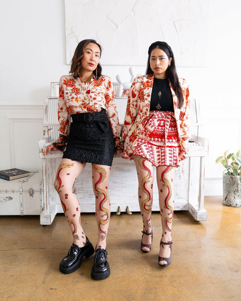 Drakens år Transparenta strumpbyxor-6