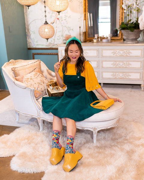 Tapestry Vines Skir Strumpa med rund hals-3