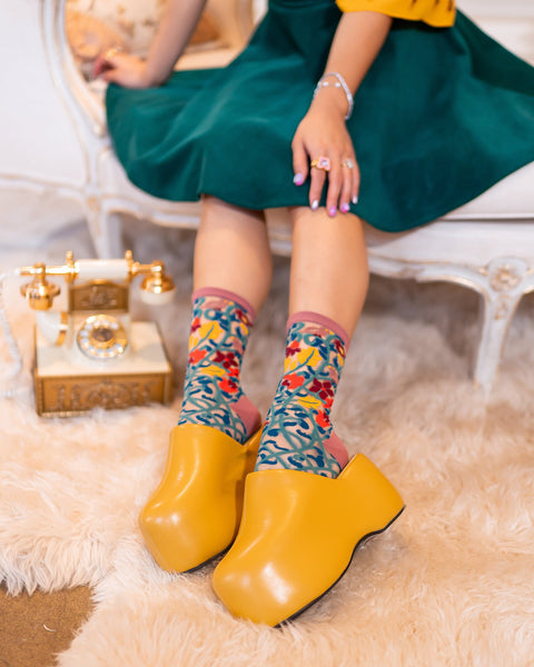 Tapestry Vines Skir Strumpa med rund hals-7