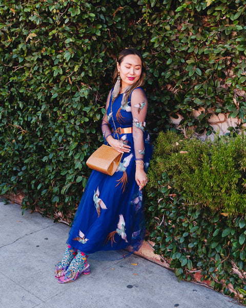 Tapestry Vines Skir Strumpa med rund hals-6