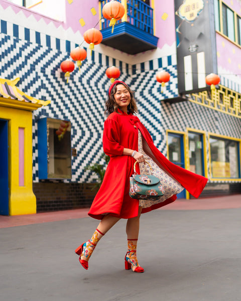 År av ormen Transparent Crew-strumpa-8