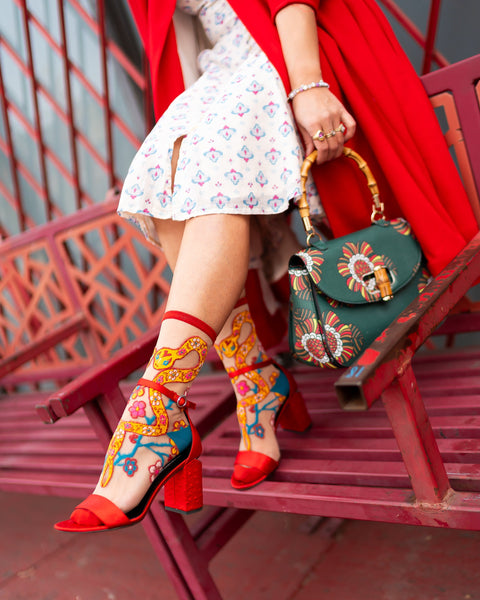 År av ormen Transparent Crew-strumpa-5