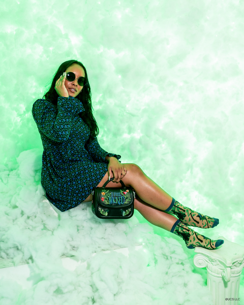 Wicked Elphaba Silhouette Skir Crew Strumpa-6