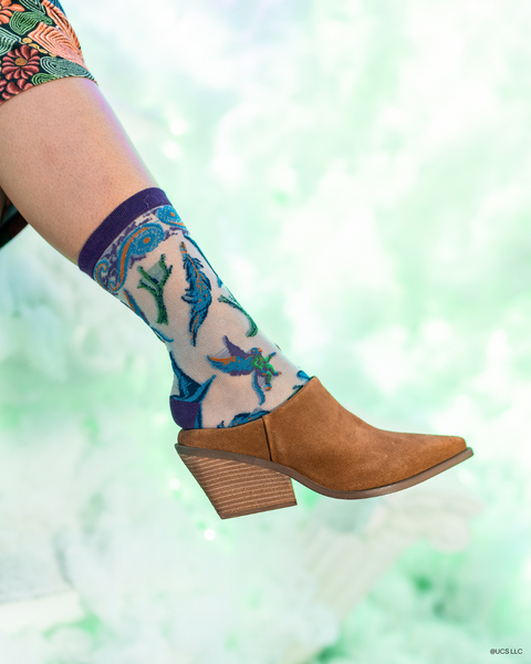 Wicked Elphabas Power Shimmer Sheer Crew-strumpa-6