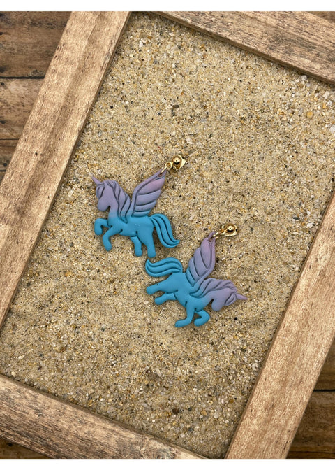 Enhörnings Ombre Dingla Örhängen - Lila-2