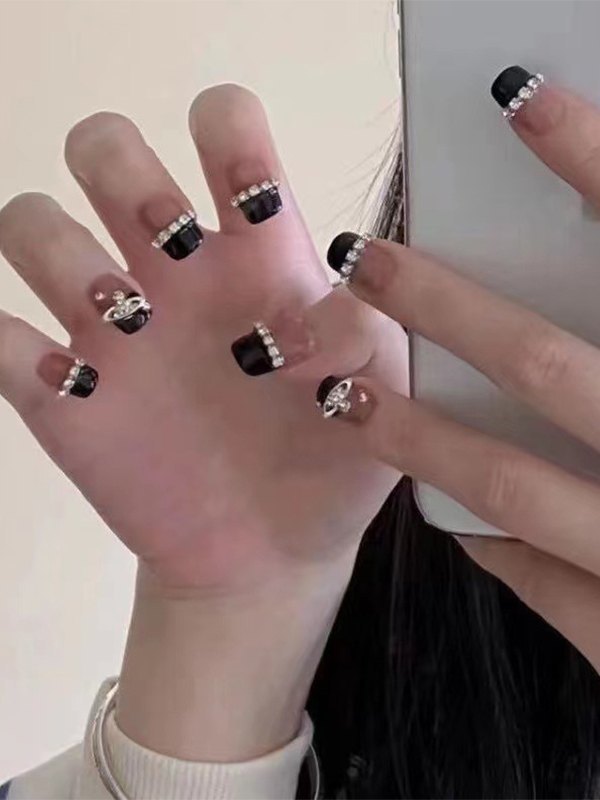 24 Stück Strass Cosmos Press On Nails-4