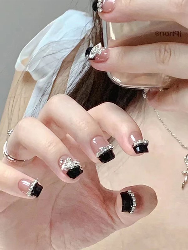 24 Stück Strass Cosmos Press On Nails-1