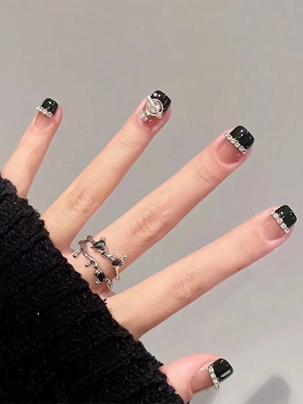 24 Stück Strass Cosmos Press On Nails-3