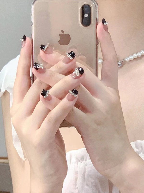 24 Stück Strass Cosmos Press On Nails-2