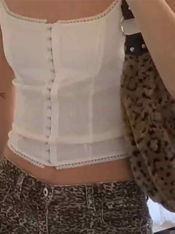 Spitzen-Jacquard-Korsett-Oberteil mit Brustdesign-3