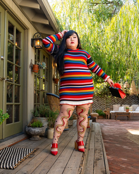 Drakens år Transparenta strumpbyxor-7